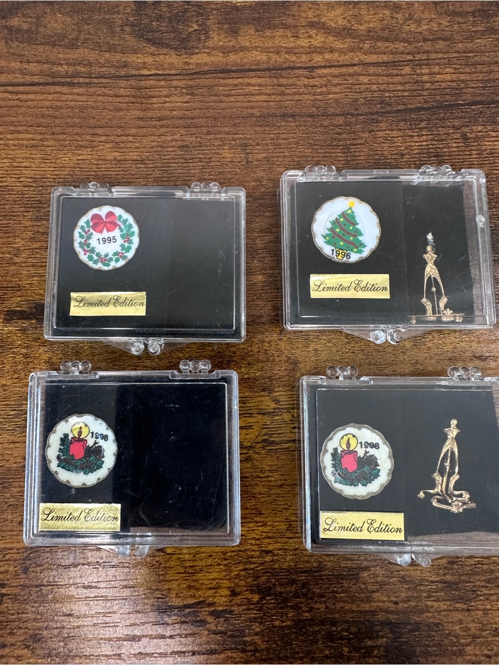 Vintage Chrysnbon 1:12 Miniature Christmas Plates Lot Limited Edition 1995-1998